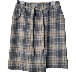 Talbots wool blend plaid skirt Dark Academia Size 8